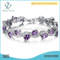 Trendy platinum diamond bracelets,womens charm bracelets jewelry